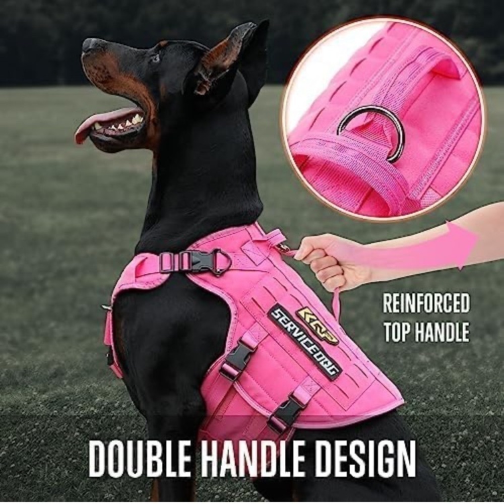NWT! KCP Tactical Girl Dog Harness Pink Military 10500 Nylon Lightweight Durable - Picture 6 of 8